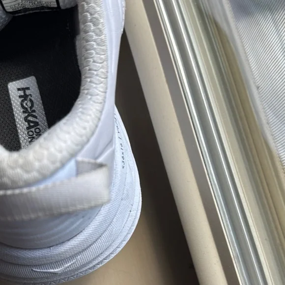 Hoka White Athletic Running Shoes with Cushioned Sole - Picture 4 of 5